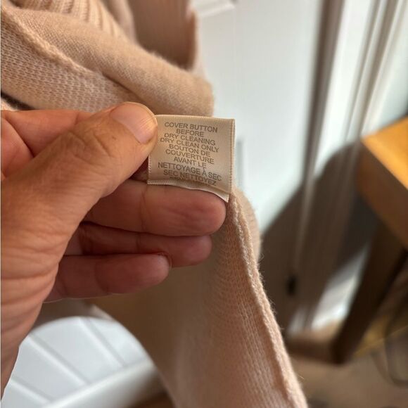 Rebecca Taylor Cream Double-Breasted front tie Cardigan Wool Blend button front - Picture 11 of 15